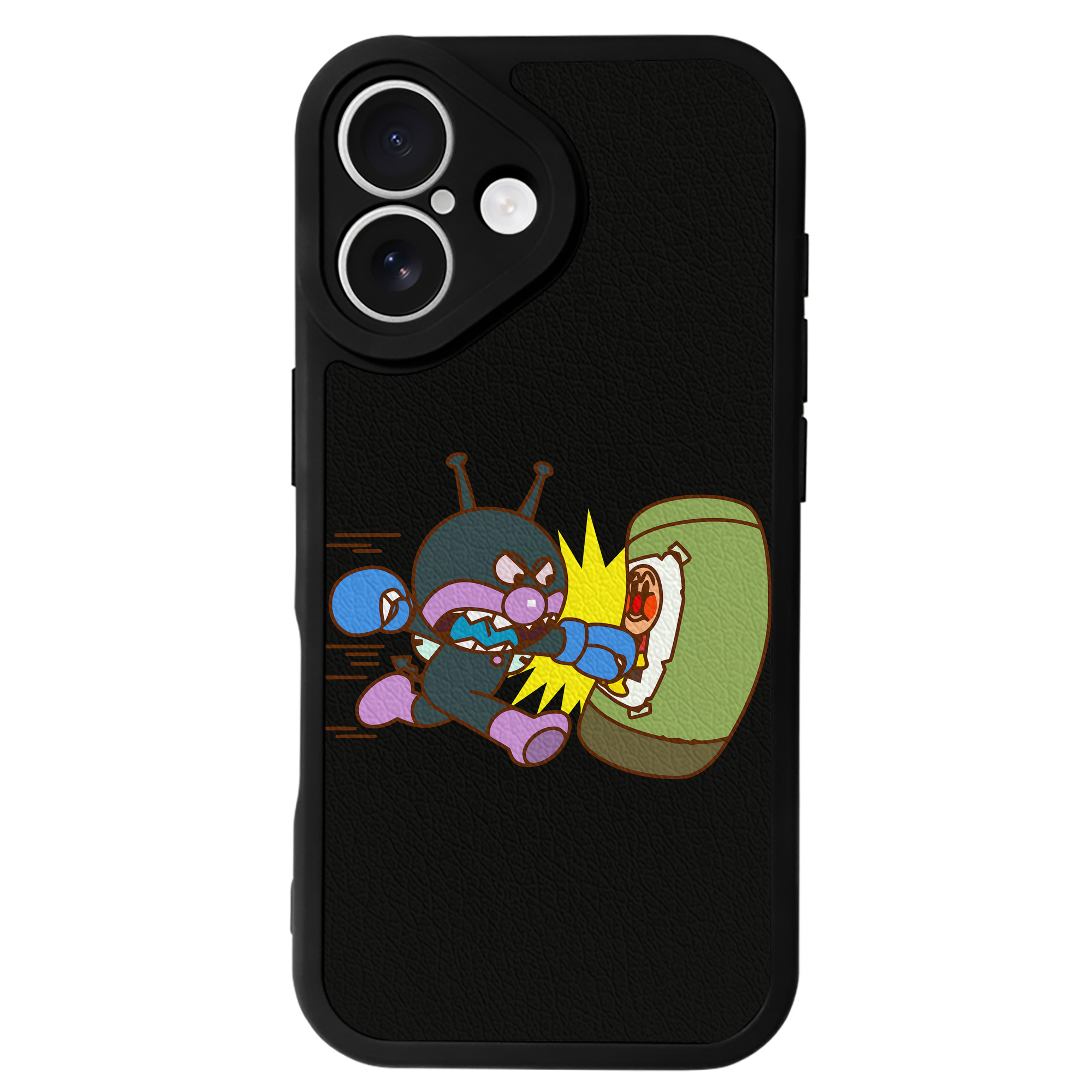 （画像用） アンパンマン Anpanman 【iPhone 16シリーズ対応】シリコンスマホケース（レザー調） 材質：シリコン